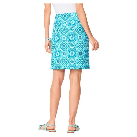 TALBOTS CANVAS COTTON A-LINE SKIRT - MEDALLIONS - Picture 3 of 5